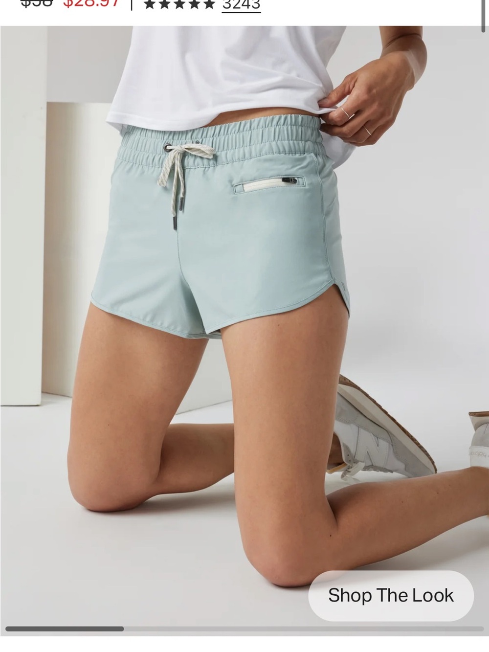 Vuori Women's Light Mint Athletic Drawstring Shorts